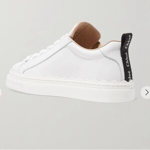CHLOE Lauren scalloped leather sneakers size 41